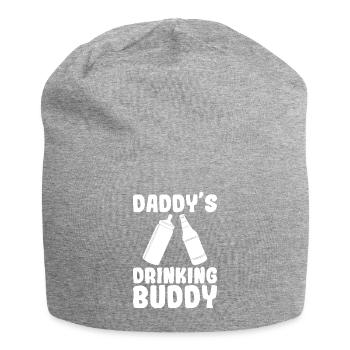 Sarcastic Baby Child Design Quota Daddy's Drinking - Jersey Beanie - heather grey - Front
