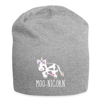 Artistic Cow Graphic Design Moonicorn Unicorn Cow - Jersey Beanie - heather grey - Front