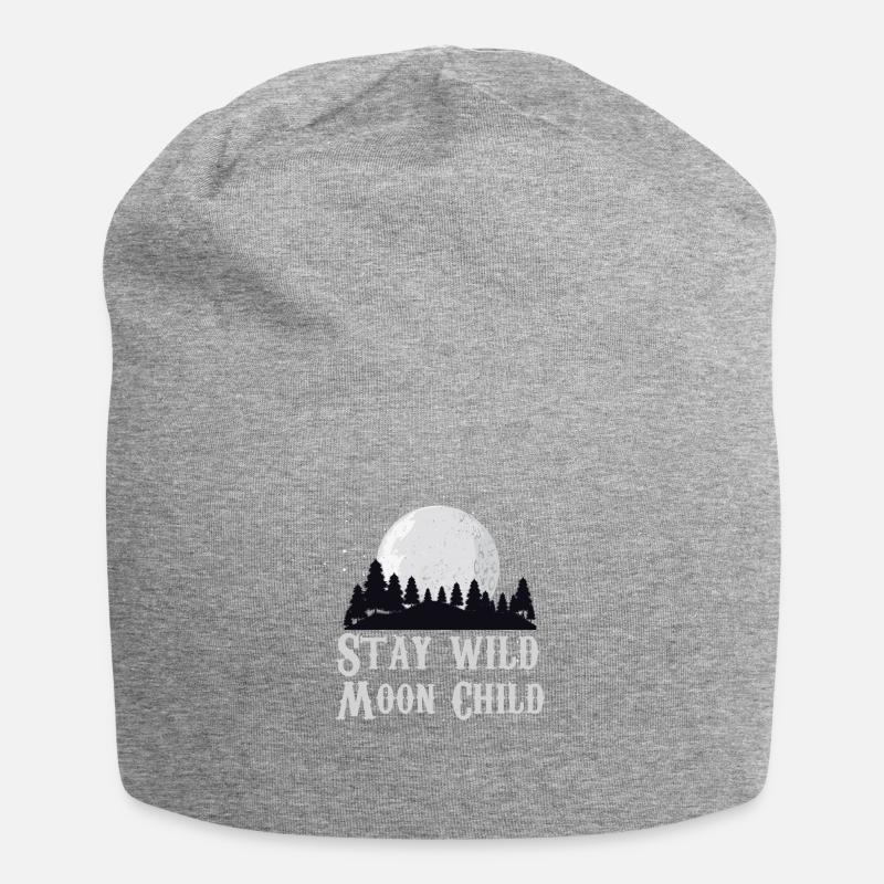 Stay wild moon child - Jersey-Beanie - Grau meliert