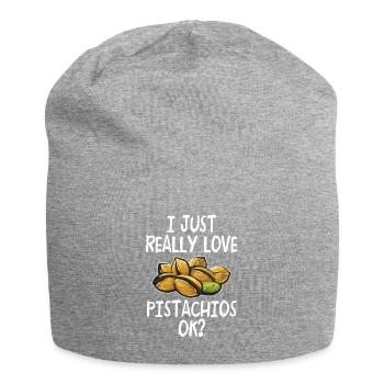 Impression de pistaches drôles pour les fans de pistaches - Bonnet en jersey - gris chiné - Devant