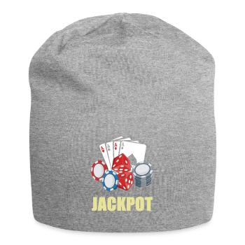 Casino Jackpot - Jersey-Beanie - Grau meliert - Vorne