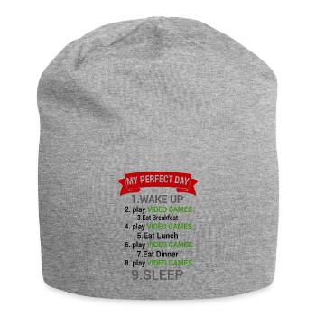 Gamer Perfect day Funny - Jersey Beanie - heather grey - Front