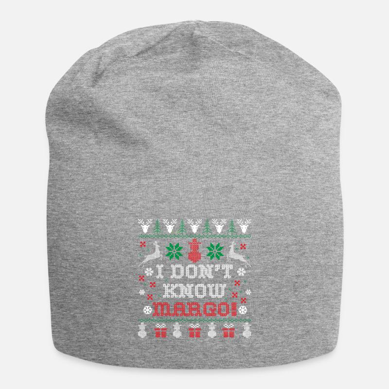 I don't know, MARGO! Weihnachten, Geschenk - Jersey-Beanie - Grau meliert