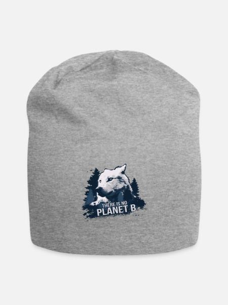 There is no Planet B - Umweltschutz Klimaschutz - Jersey-Beanie - Grau meliert