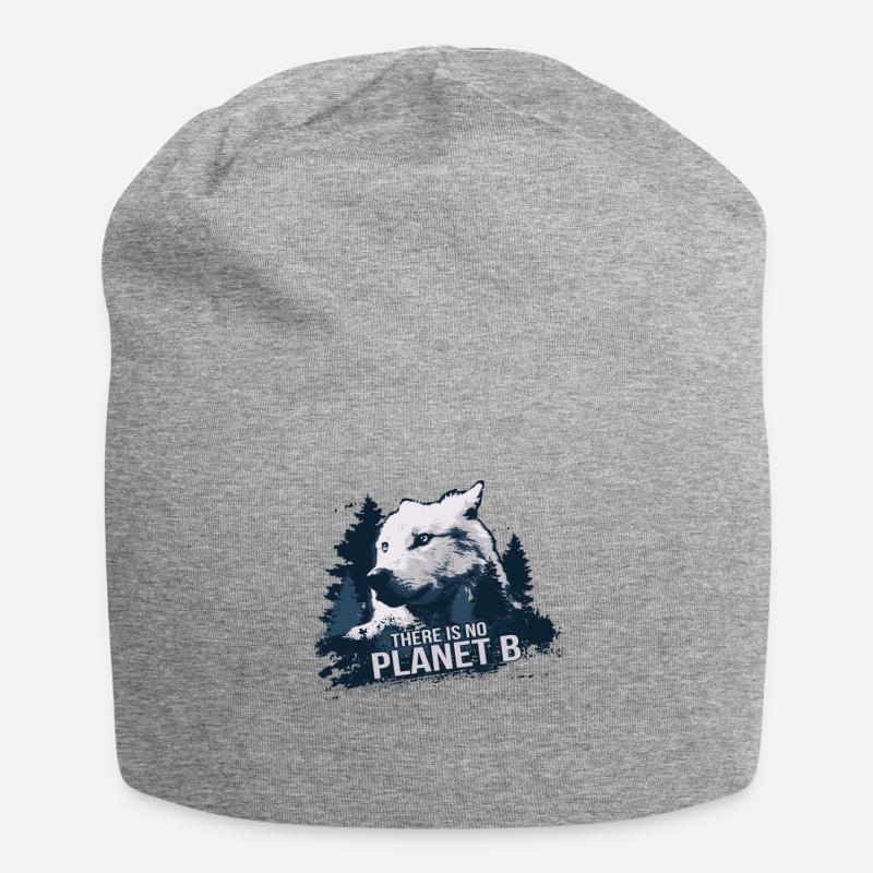 There is no Planet B - Umweltschutz Klimaschutz - Jersey-Beanie - Grau meliert