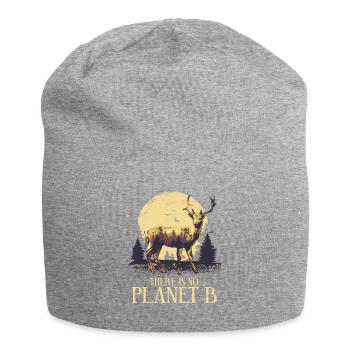 There is no Planet B - Umweltschutz Klimaschutz - Jersey-Beanie - Grau meliert - Vorne