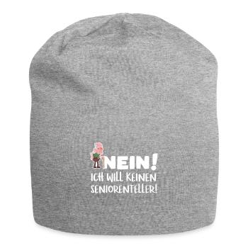 Keinen Seniorenteller lustig Rentner Pensionist - Jersey-Beanie - Grau meliert - Vorne