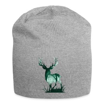 Hirsch Natur - Jersey-Beanie - Grau meliert - Vorne