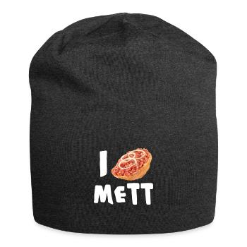 I Love Mett - Mett rolls and meat lovers - Jersey Beanie - charcoal grey - Front