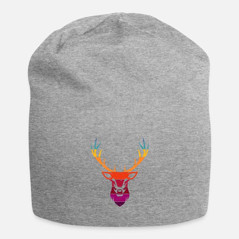 Abstract Colorful Deer Design - Bonnet en jersey - gris chiné
