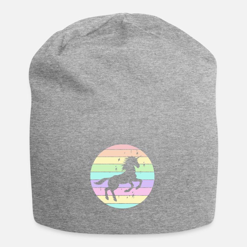 Abstract Unicorn Silhouette - Jersey-Beanie - Grau meliert