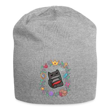 chat paresseux se détendre conte de fées - Bonnet en jersey - gris chiné - Devant