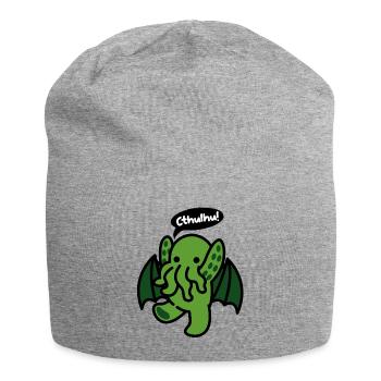 Kleiner Cthulhu - Jersey-Beanie - Grau meliert - Vorne