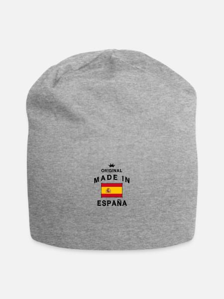 Spanien spanisch Flagge Fahne Geschenk zur Geburt - Jersey-Beanie - Grau meliert