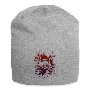 Techno Skull DJ Lautsprecher Splash EDM Musik - Jersey-Beanie - Grau meliert - Vorne
