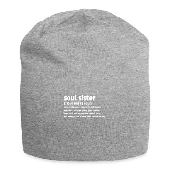 Soul Sister Soul Sistr Noun Someone That Comes - Jersey-Beanie - Grau meliert - Vorne