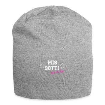 Suisse déesse suisse gotti baptême cadeau bébé - Bonnet en jersey - gris chiné - Devant