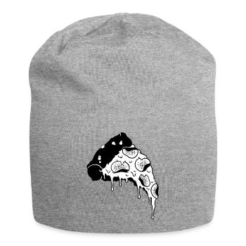 Pizza Slice Pocket - Jersey-Beanie - Grau meliert - Vorne