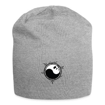 Chemise Panda Yin Yang avec bambou - Bonnet en jersey - gris chiné - Devant