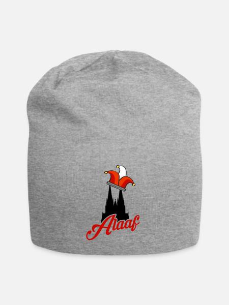 Alaaf Köln Kölsch Karneval Kölner Dom - Jersey-Beanie - Grau meliert
