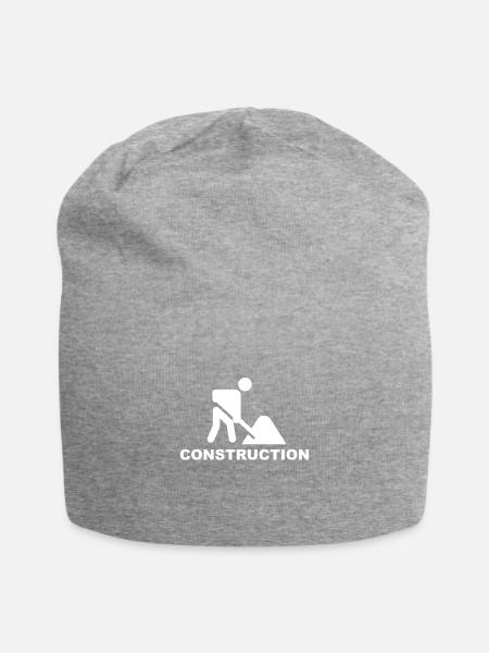 Construction /Construction /Construction /Conversion /Help - Jersey Beanie - heather grey