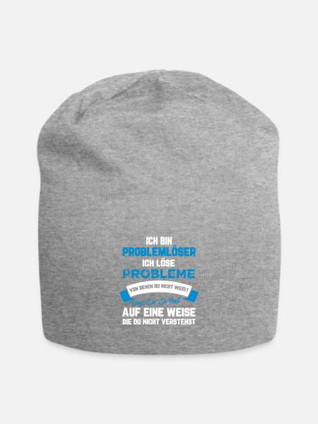 Problemlöser - Jersey-Beanie - Grau meliert