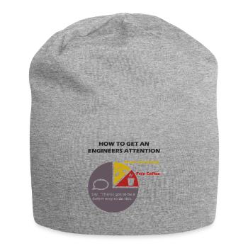 Engineers attention Funny - Jersey Beanie - heather grey - Front