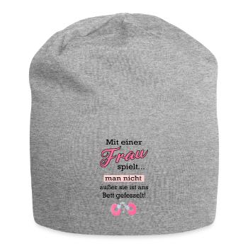 Sex Spielzeug Handschellen Bett Sexspiel - Jersey-Beanie - Grau meliert - Vorne