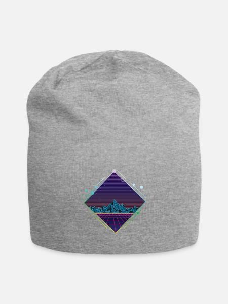 Cyber Berge - Jersey-Beanie - Grau meliert