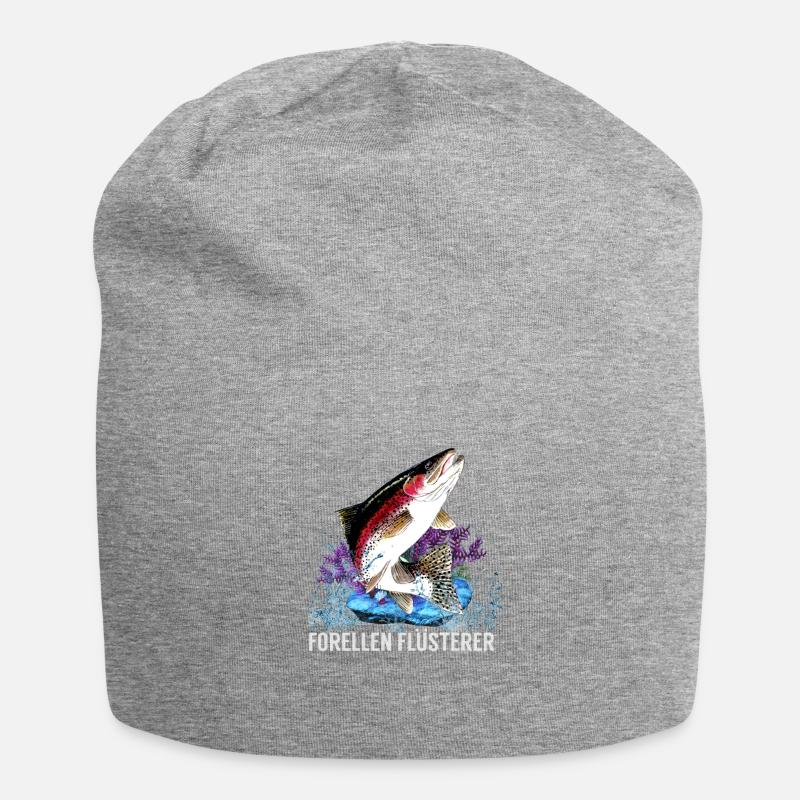 Forellen Flüsterer - Jersey-Beanie - Grau meliert