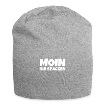 Moin Ihr Spacken - Jersey-Beanie - Grau meliert - Vorne