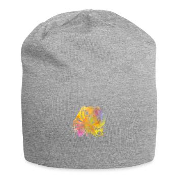 Eule - Jersey-Beanie - Grau meliert - Vorne