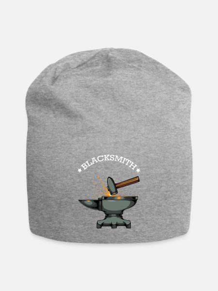 Schmiede Funken und Amboss - Jersey-Beanie - Grau meliert