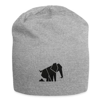 L'éléphant fait un gros tas de merde d'éléphant - Bonnet en jersey - gris chiné - Devant