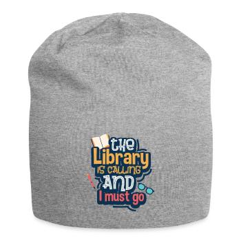 Lire des livres - Bonnet en jersey - gris chiné - Devant