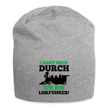Lokführer shirt • Zug • Lokführer Geschenk - Jersey-Beanie - Grau meliert - Vorne