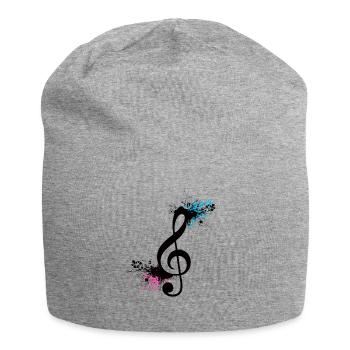Violinschlüssel Musiker Musikliebhaber - Jersey-Beanie - Grau meliert - Vorne