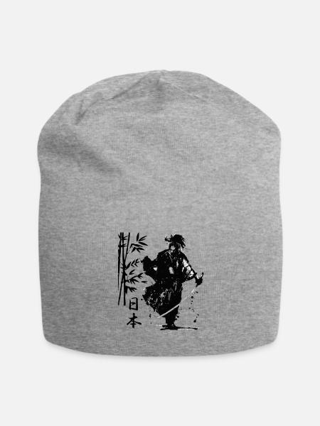 Walking Samurai Warrior bereit für den Kampf traditio - Jersey-Beanie - Grau meliert