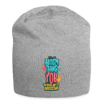 Autism autistic - Jersey Beanie - heather grey - Front