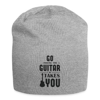 Guitariste rock guitariste - Bonnet en jersey - gris chiné - Devant
