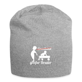 Großer Bruder - Jersey-Beanie - Grau meliert - Vorne