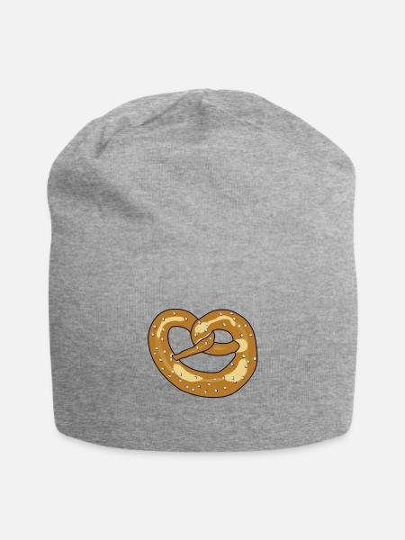 Brezel - Jersey-Beanie - Grau meliert
