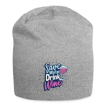 Wein - Jersey-Beanie - Grau meliert - Vorne