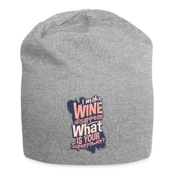Wein - Jersey-Beanie - Grau meliert - Vorne