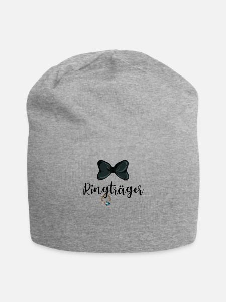 Ringträger Ring Security Hochzeit JGA - Jersey-Beanie - Grau meliert