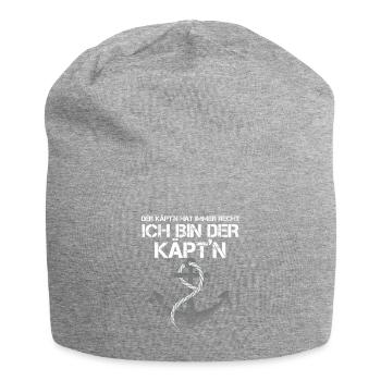 Bootsfahrer Kapitän Boot Schiff Segeln Segler Mann - Jersey-Beanie - Grau meliert - Vorne
