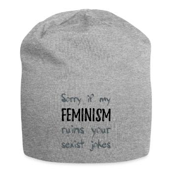 Feminism Feminist Feminist - Jersey Beanie - heather grey - Front