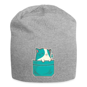 Chat gueule de bois chat propriétaire miaou chaton ronronnant - Bonnet en jersey - gris chiné - Devant