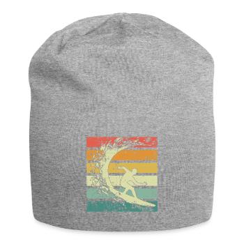 Surfeur rétro - Bonnet en jersey - gris chiné - Devant