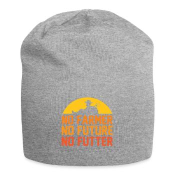 No Farmer No Future No Futter Landwirte Protest De - Jersey-Beanie - Grau meliert - Vorne